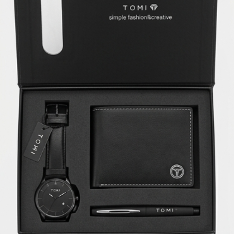 TOMI Men's Stealth All-Black Gift Set